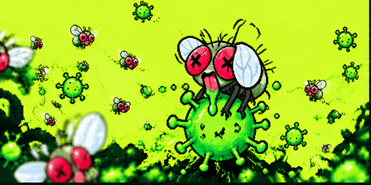 VirusFly pixel animation